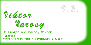 viktor marosy business card